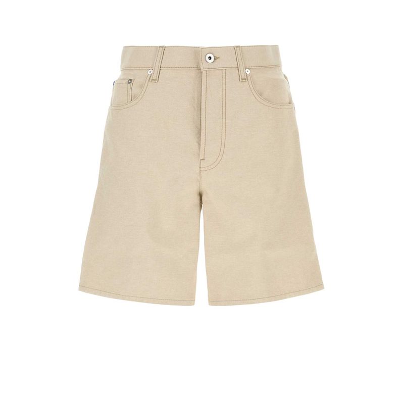 Burberry Men Sand Cotton Bermuda Shorts